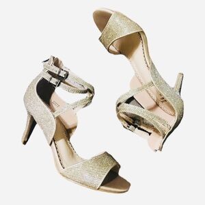 Elegant Gold Strappy Heels